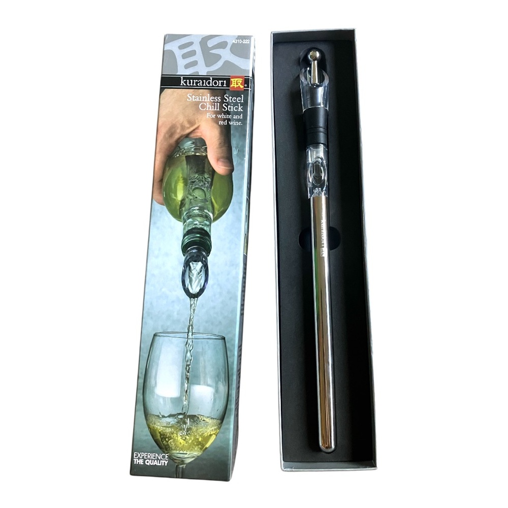 Kuraidori wine chill stick for white and red wines chiller stopper pourer